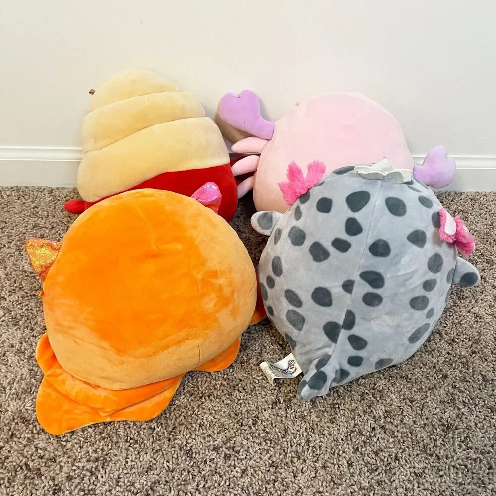 Squishmallows Sea Life Lot 4 Cosmina Indie Crab  Avana Axolotl Norbu Octopus 8